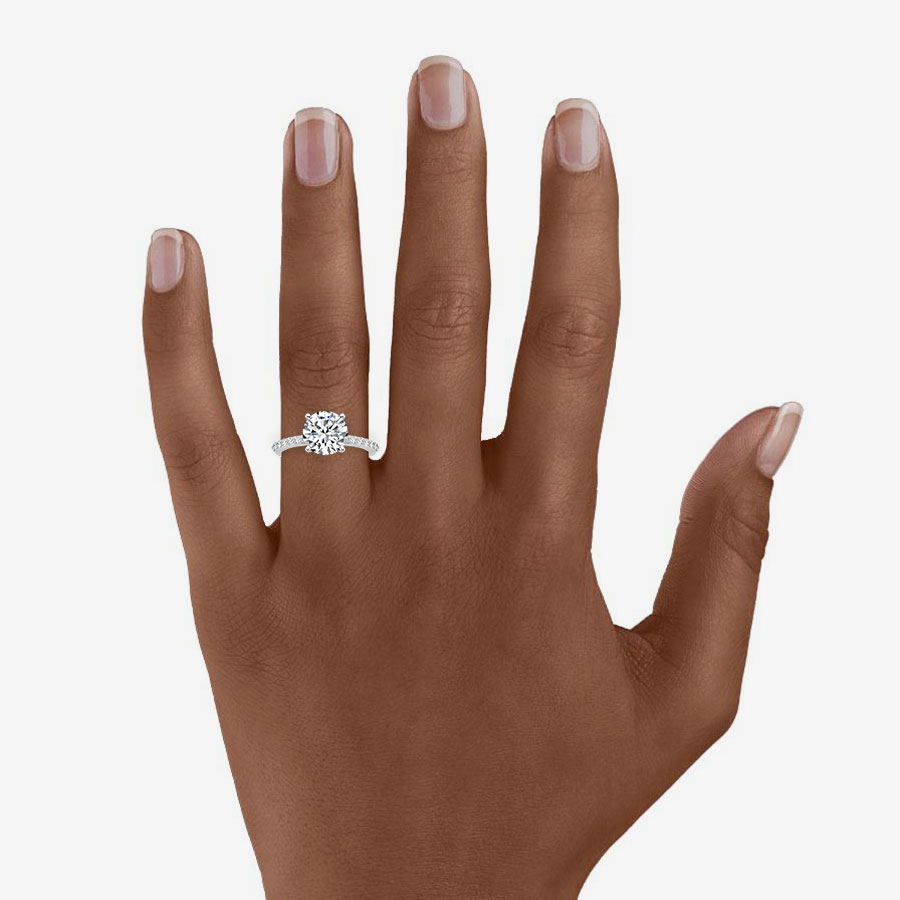 ⁦خاتم الماس المستدير⁩ - الصورة ⁦3⁩